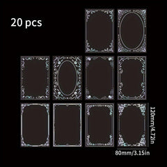 20pcs Midsummer Stars Cardboard Decorative Cards - Bronzing Silver