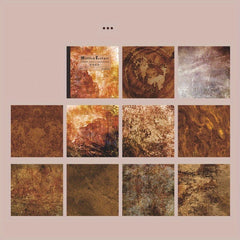 30 Sheets Mottled Texture Paper Set Vintage Background for Collage DIY