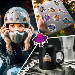 50pcs Space Explorer Vinyl Stickers for Water Bottle