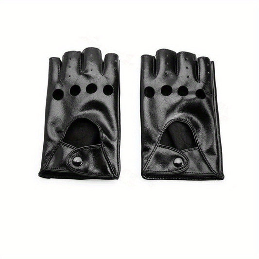 Half Finger Gloves Faux Leather Dance Photography