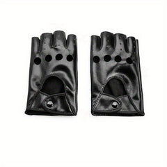 Half Finger Gloves Faux Leather Dance Photography