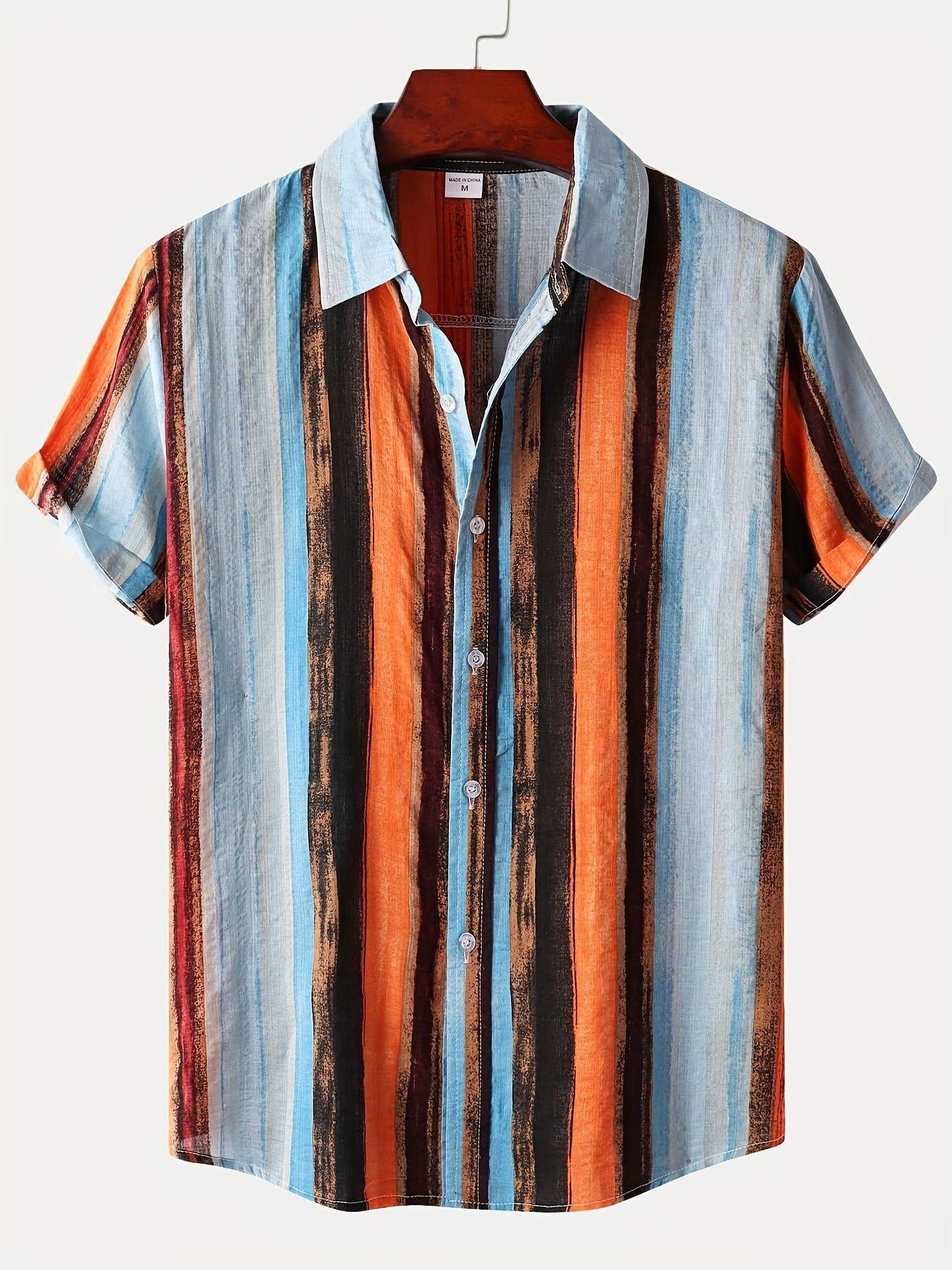 Men's Hawaiian Shirts Floral Print Short Sleeve Button Down Shirt