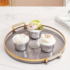 Plastic Dessert Tray Reusable Snack Tray Bread Tray For Party Festivals