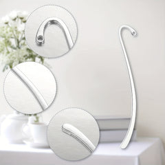 15pcs Silver Plated Smooth Bookmark Charms for Jewelry Making