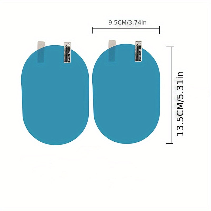 2pcs Car Rearview Mirror Rainproof Film Glass