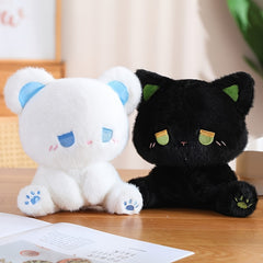 2pcs Cuddly Emoticon Plush Dolls Mixed Colors Soft Textured Stuffed Animals