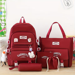 5pcs Backpack Set Large Capacity for Students