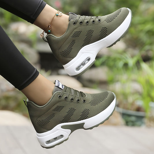 Women's Mesh Breathable Casual Shoes with Invisible Heightening Air Cushion