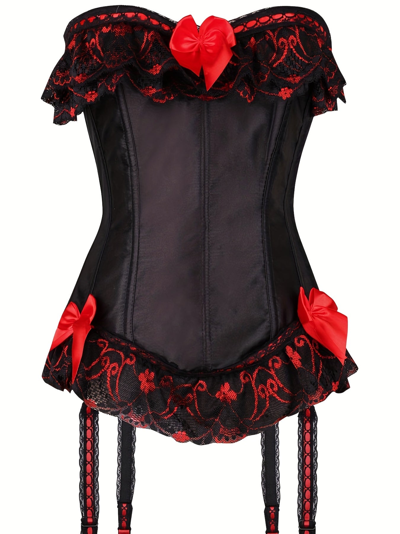 Strapless Corset Bustier Body Shaper Lace Up Slimmer Lingerie