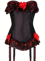 Strapless Corset Bustier Body Shaper Lace Up Slimmer Lingerie