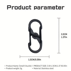 Stainless Steel 8 Figure S Buckle Lock Key Chain Anti-theft Clasp