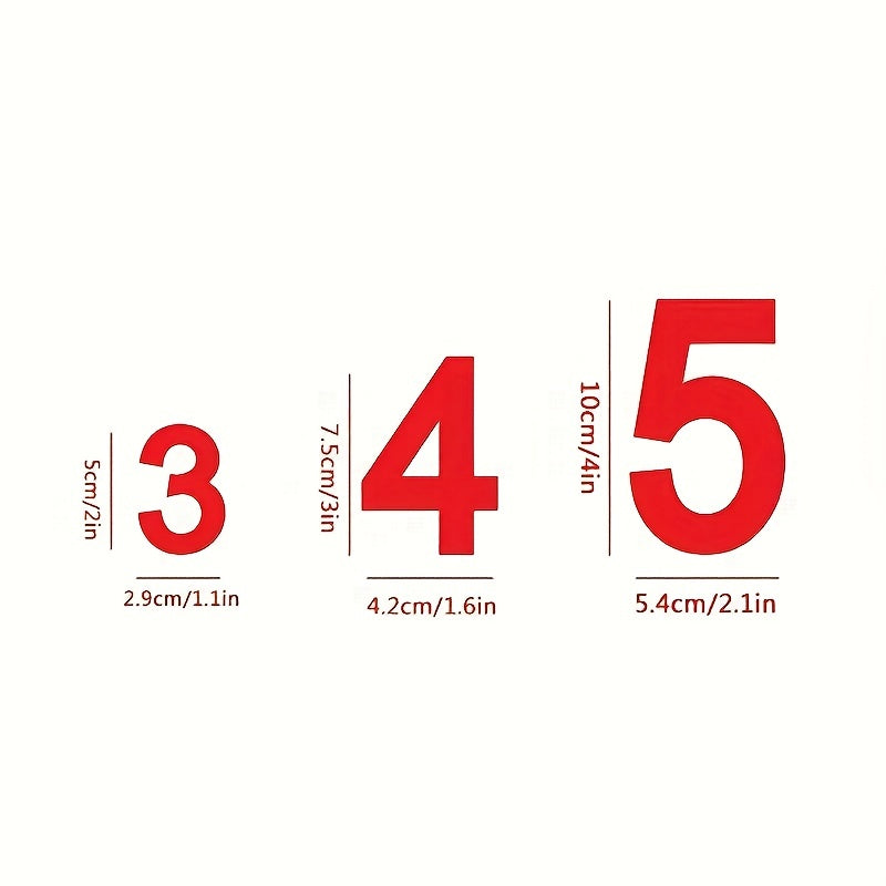 Classic Style Vinyl Mailbox Numbers Sticker Decal - Waterproof Self Adhesive