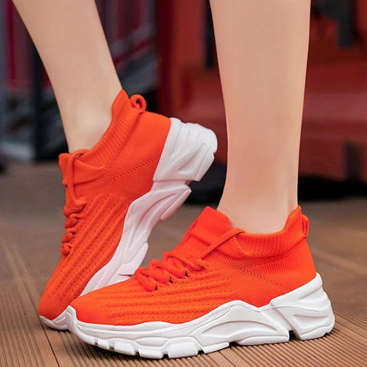 Women's Chunky Sneakers Lace Up Platform Running Shoes