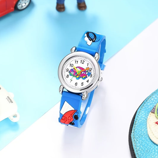 Boys Cartoon Car Quartz Watch Rubber Sports Children's Accessories
