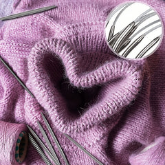 3pcs Flexible Stainless Steel Circular Knitting Needles