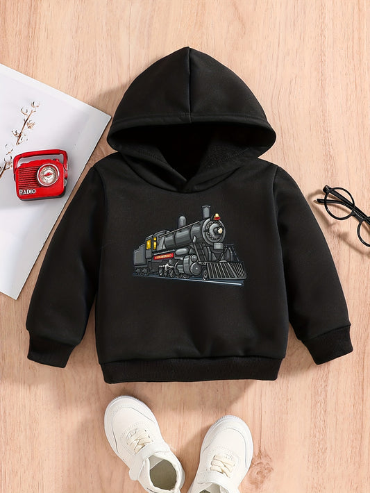 Baby Boys Sweatshirt Hoodie Kids Train Cartoon Pullover