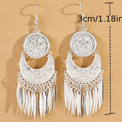 Bohemian Vintage Tassel Dangle Earrings Women Ethnic Style Statement