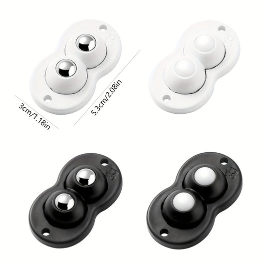 4pcs Self Adhesive Swivel Caster Wheels Stainless Steel Mini Casters