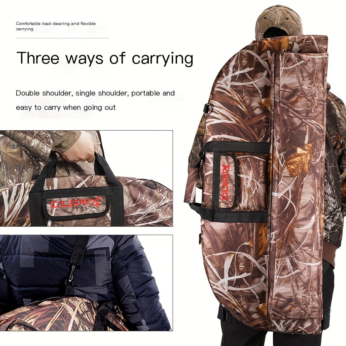 3 inch Canvas Bow Bag - Archery Equipment Storage, Dual Shoulder & Handheld