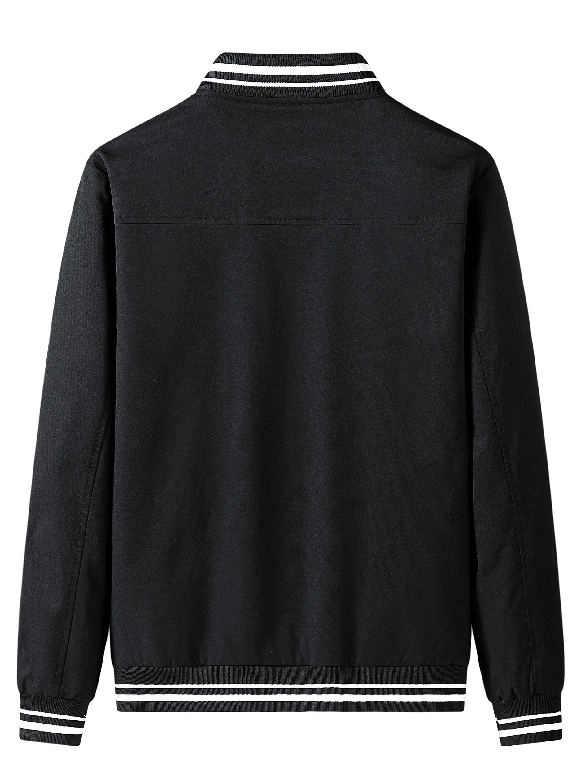 Men's Casual Baseball Collar Zip Up Jacket Coat For Spring Fall