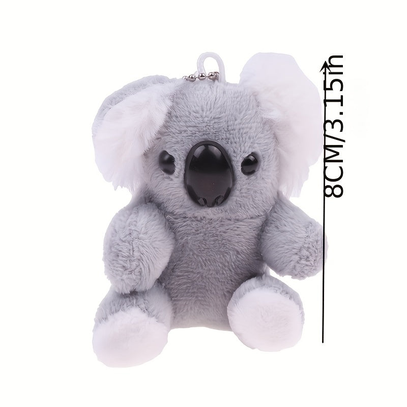 Gray Koala Bear Stuffed Keychain Plush Toy Birthday Gift