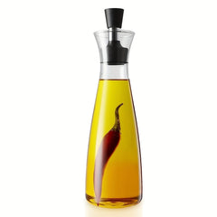 Dark Glass Olive Dispenser Protects Cooking and Vinegar Sealed Container 17 oz