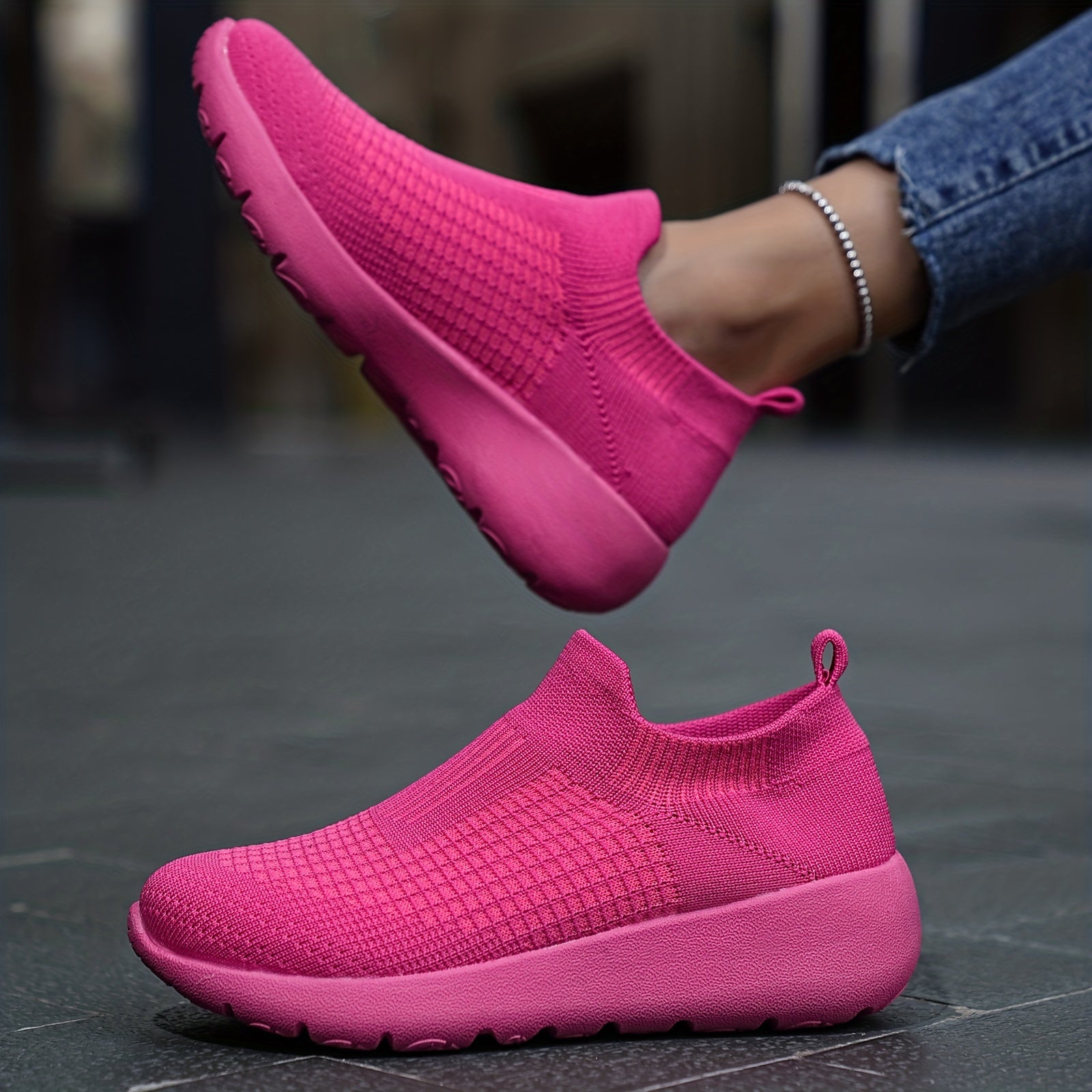 Thick Bottom Heighten Running Shoes Breathable Mesh Lightwei