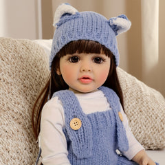 Realistic Reborn Doll Full Vinyl Body Long Hair Princess Doll