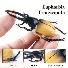 12pcs Insect Animal Model Set Beetle Unicorn Decoration Puzzle Teaching