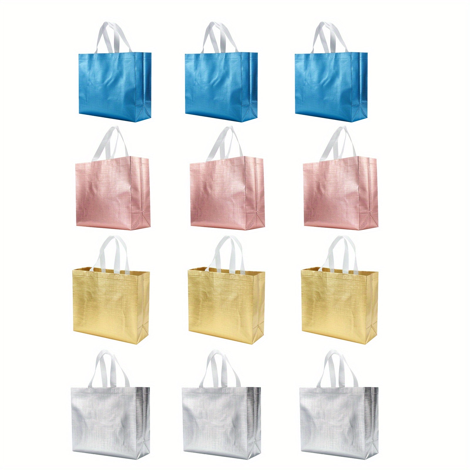 12pcs Glossy Reusable Gift Bags With Handles for Bachelorette Wedding Birthday