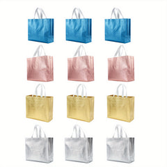 12pcs Glossy Reusable Gift Bags With Handles for Bachelorette Wedding Birthday