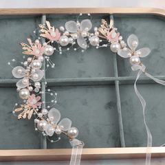 Girls Flower Headdress Hair Accessories Bracelet - Gift For Kids