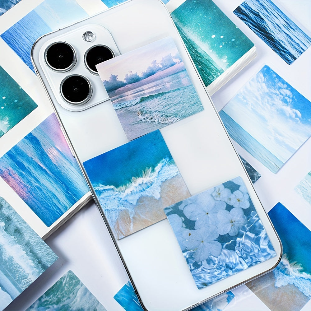 46pcs Seaside Landscape Self-adhesive Stickers DIY Scrapbook Stationery Album