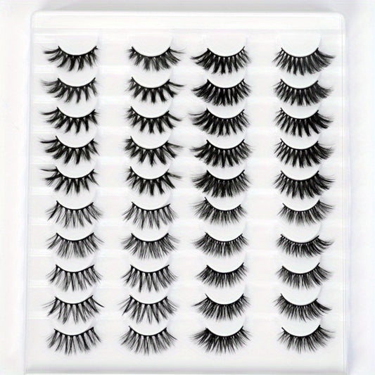 20 Pairs Natural Look Criss Cross False Eyelashes
