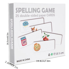 Wooden Educational Toy for Kids Word Recognition & Spelling Memory Matching Game