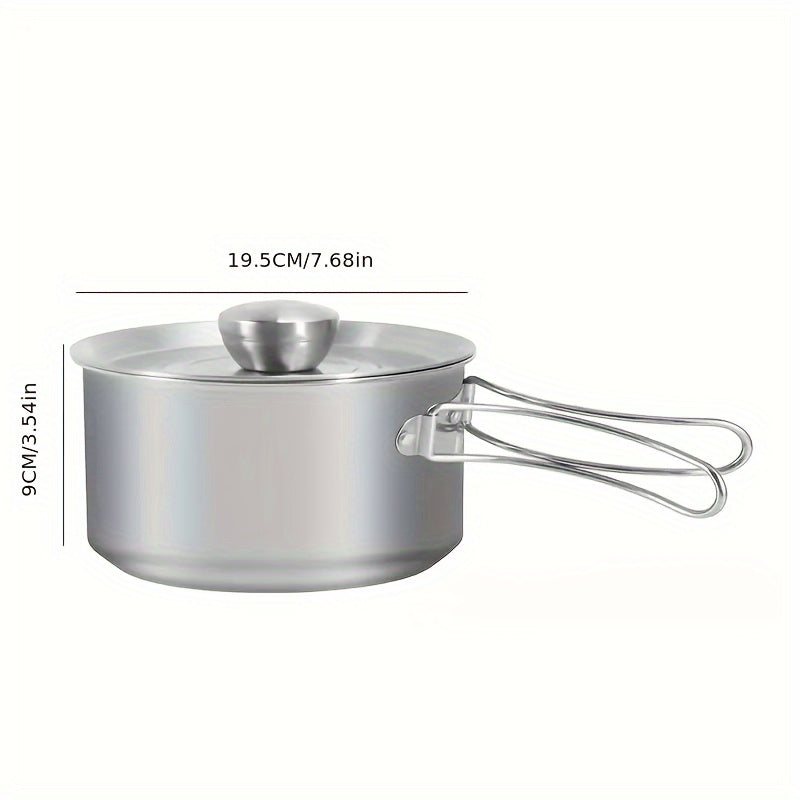 Portable Picnic Kettle Stainless Steel Foldable for Camping