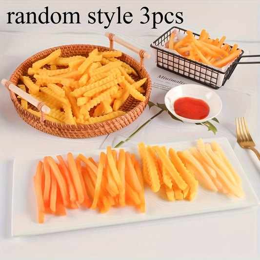 Simulated French Fries Mini Food Play Scene with Props