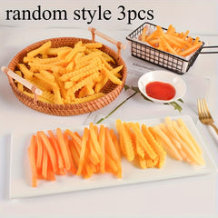 Simulated French Fries Mini Food Play Scene with Props