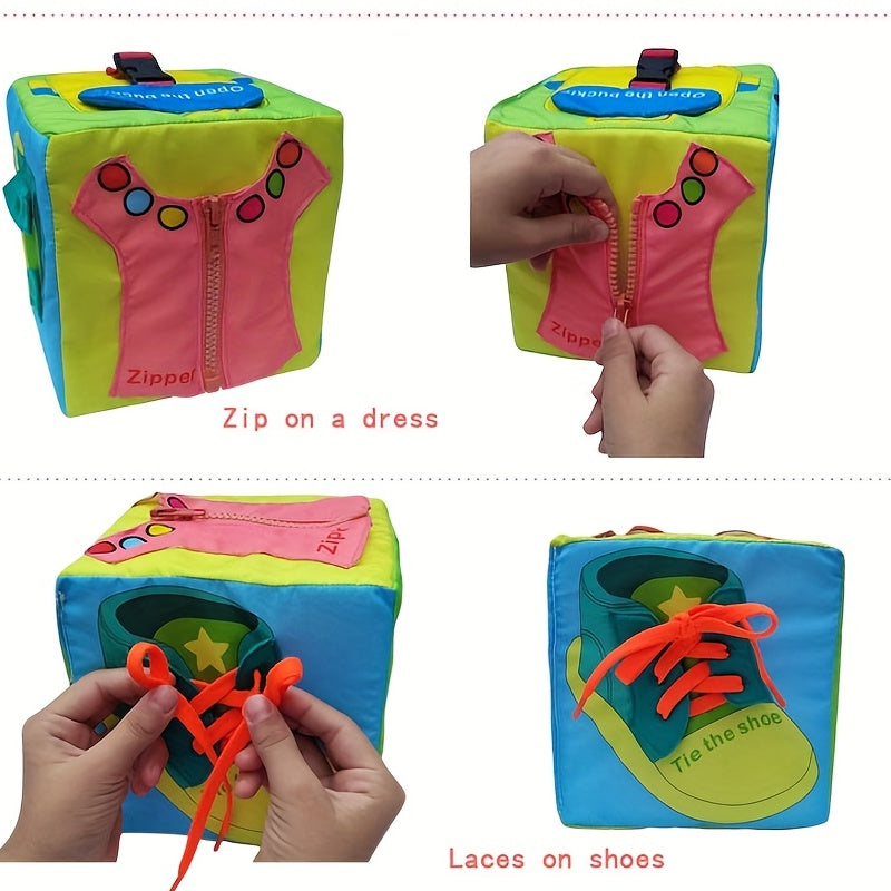 Baby Activity Cube Soft Toy - 6 Puzzle Cube Toys Fine Cloth Gift
