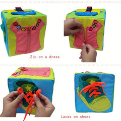 Baby Activity Cube Soft Toy - 6 Puzzle Cube Toys Fine Cloth Gift