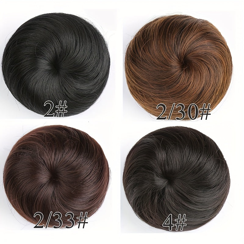 Synthetic Hair Bun Donut Wrap Around Hair Extensions for Girls