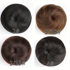 Synthetic Hair Bun Donut Wrap Around Hair Extensions for Girls