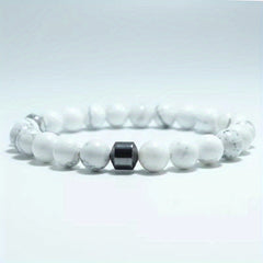 Volcanic Stone Map Stone Men's Energy Bracelet
