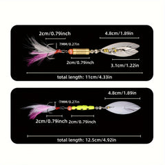 10PCS 7g 10g Sea Fishing Lure Hard Bait Spinner Lure Sharp Hook Perch Carp