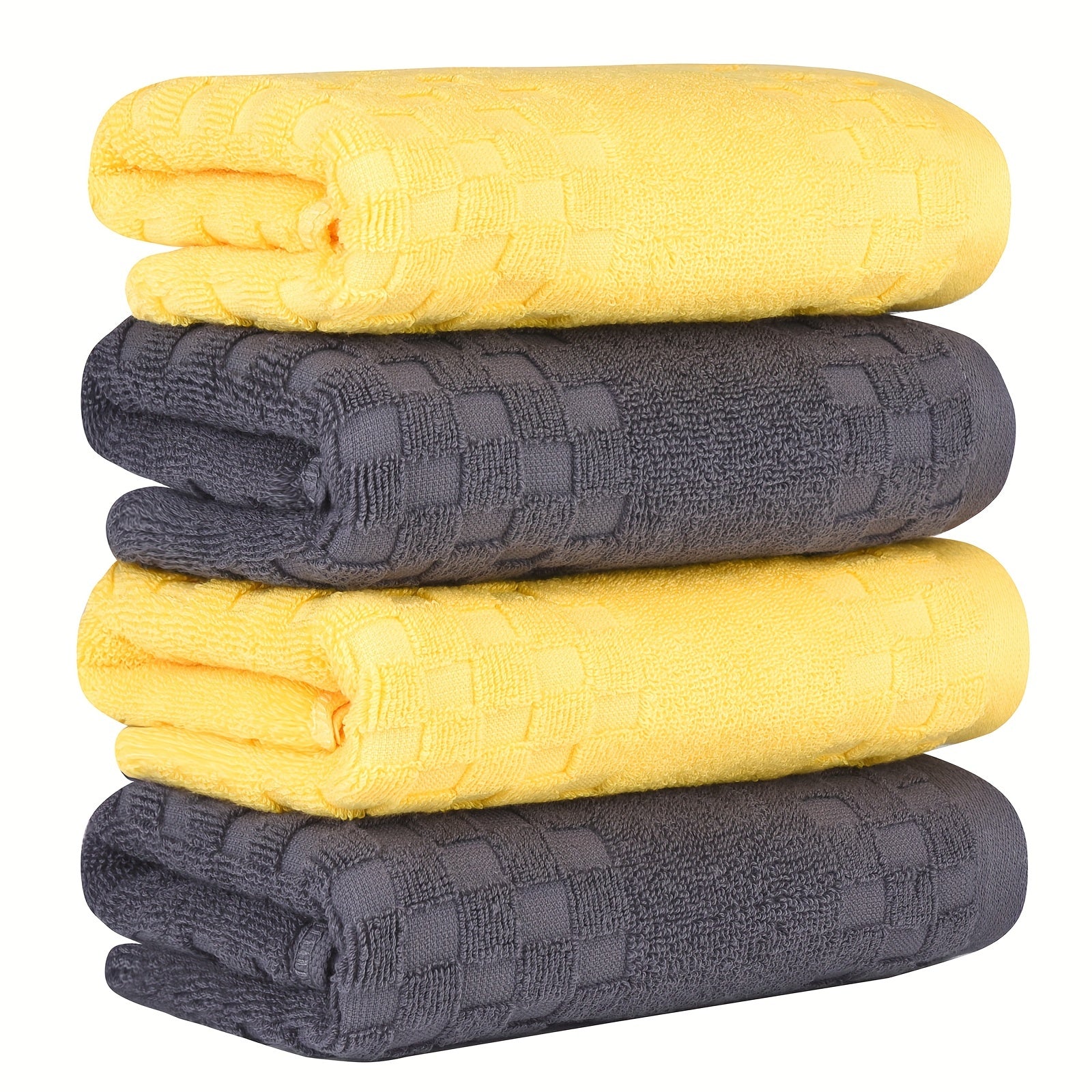 4pcs Cotton Face Towels Quick Drying Soft Bath Towels Mixed Colors