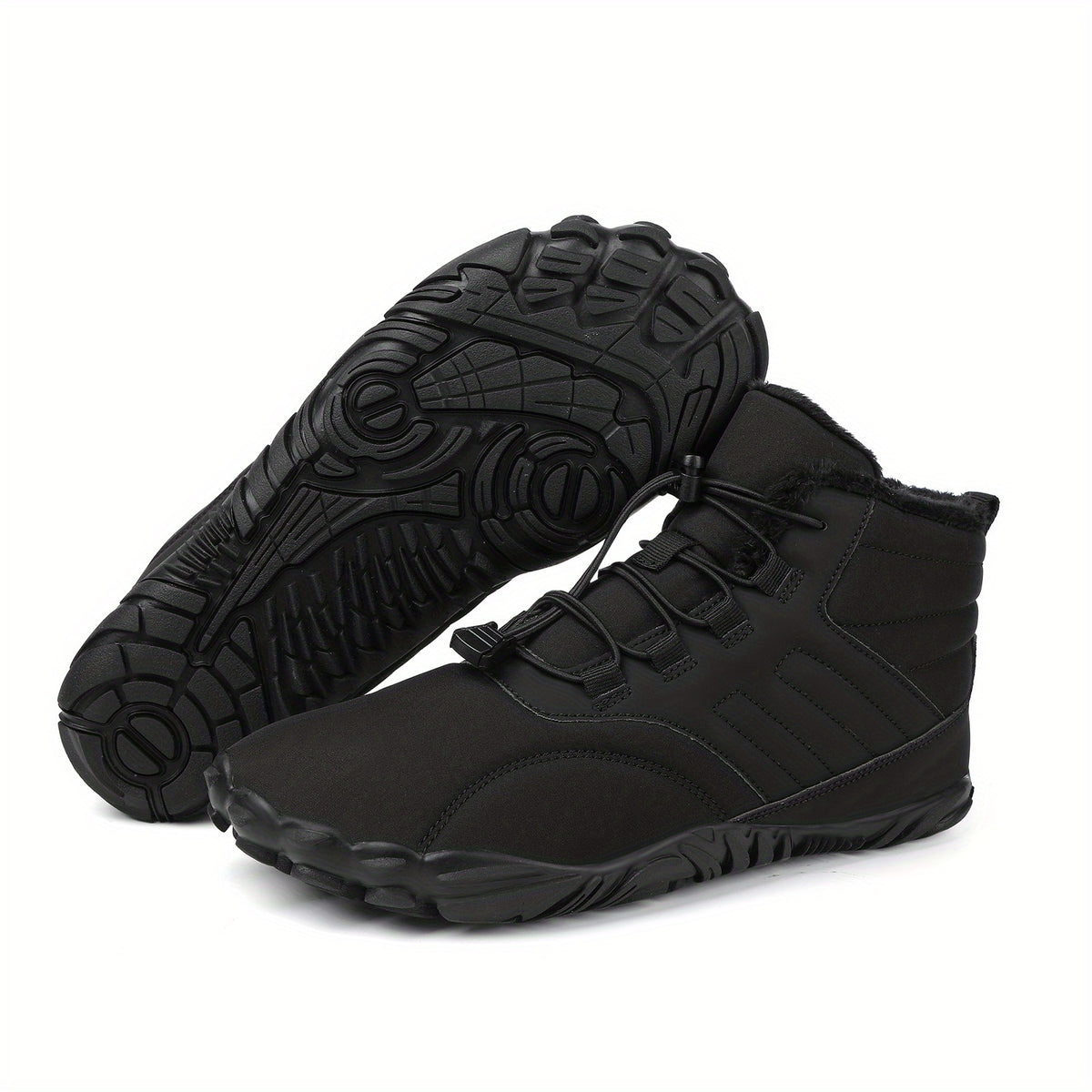 Fur Lined Thermal Hiking Boots Winter Waterproof Snow Shoes