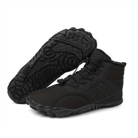 Fur Lined Thermal Hiking Boots Winter Waterproof Snow Shoes