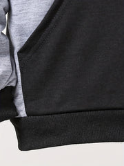Boy's 2pcs Clash Hoodie & Sweatpants Set Graffiti Eye Pattern