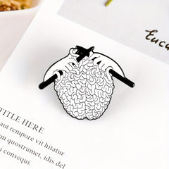 Brain Knitting Brooch Cartoon Jewelry