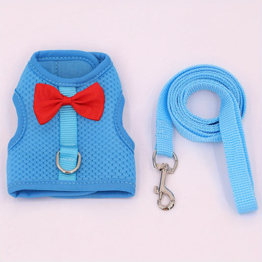 Breathable Mesh Rabbit Chest Harness Set for Small Animals